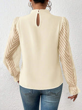 Load image into Gallery viewer, Mock Neck Flounce Sleeve Blouse