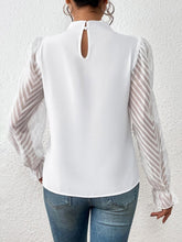 Load image into Gallery viewer, Mock Neck Flounce Sleeve Blouse