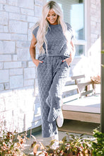 Load image into Gallery viewer, Short Sleeve Top and Pocketed Pants Lounge Set