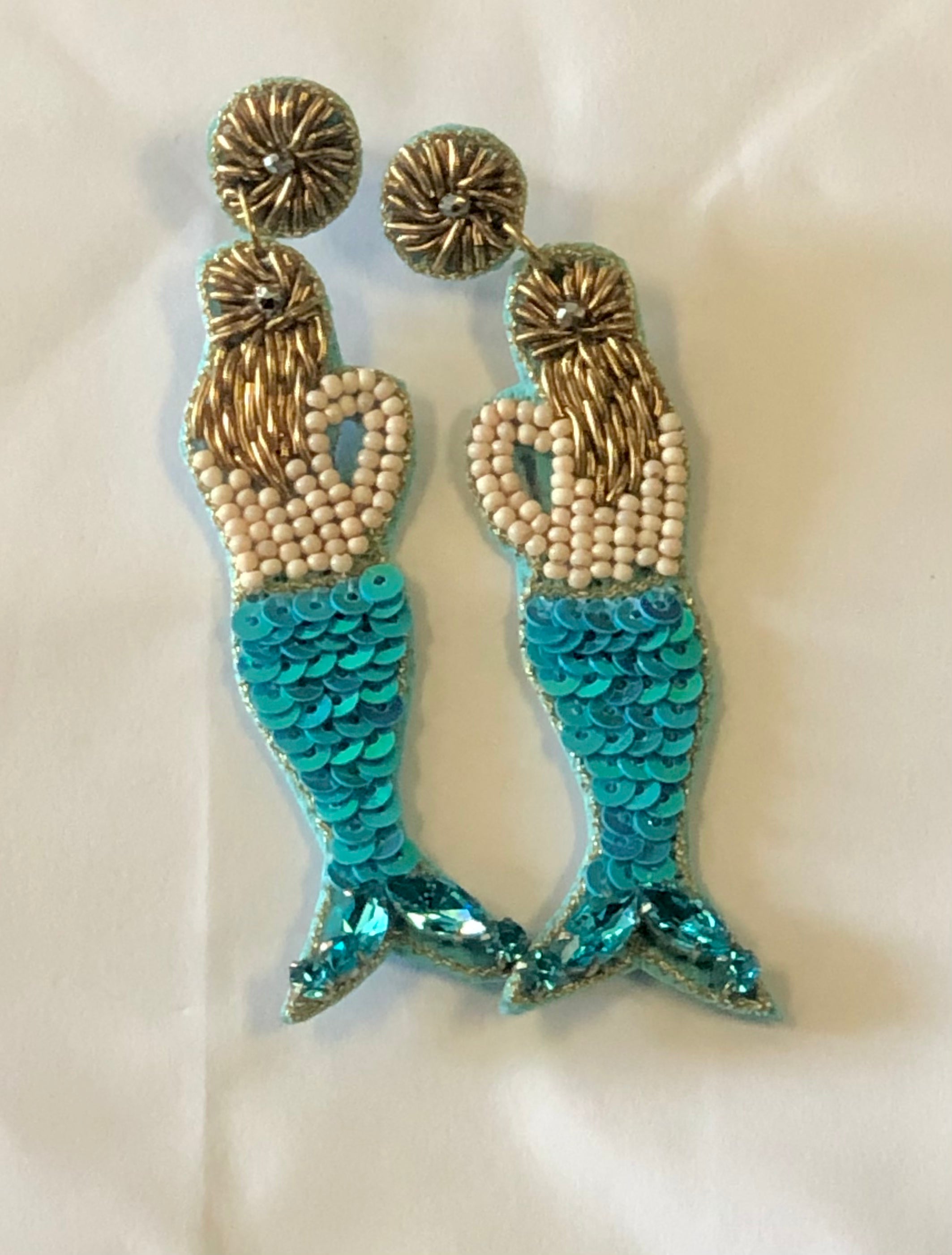 Beaded Mermaid Earrings