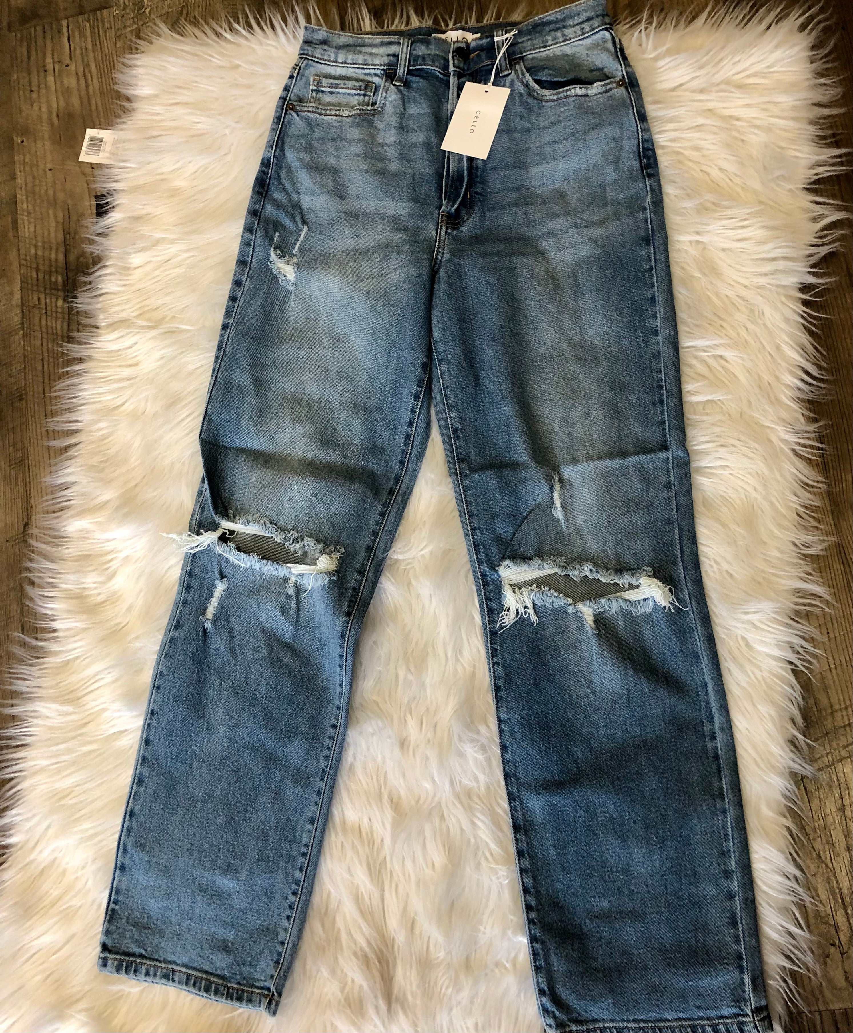 *SALE* Cello High Rise Ripped Dad Jeans
