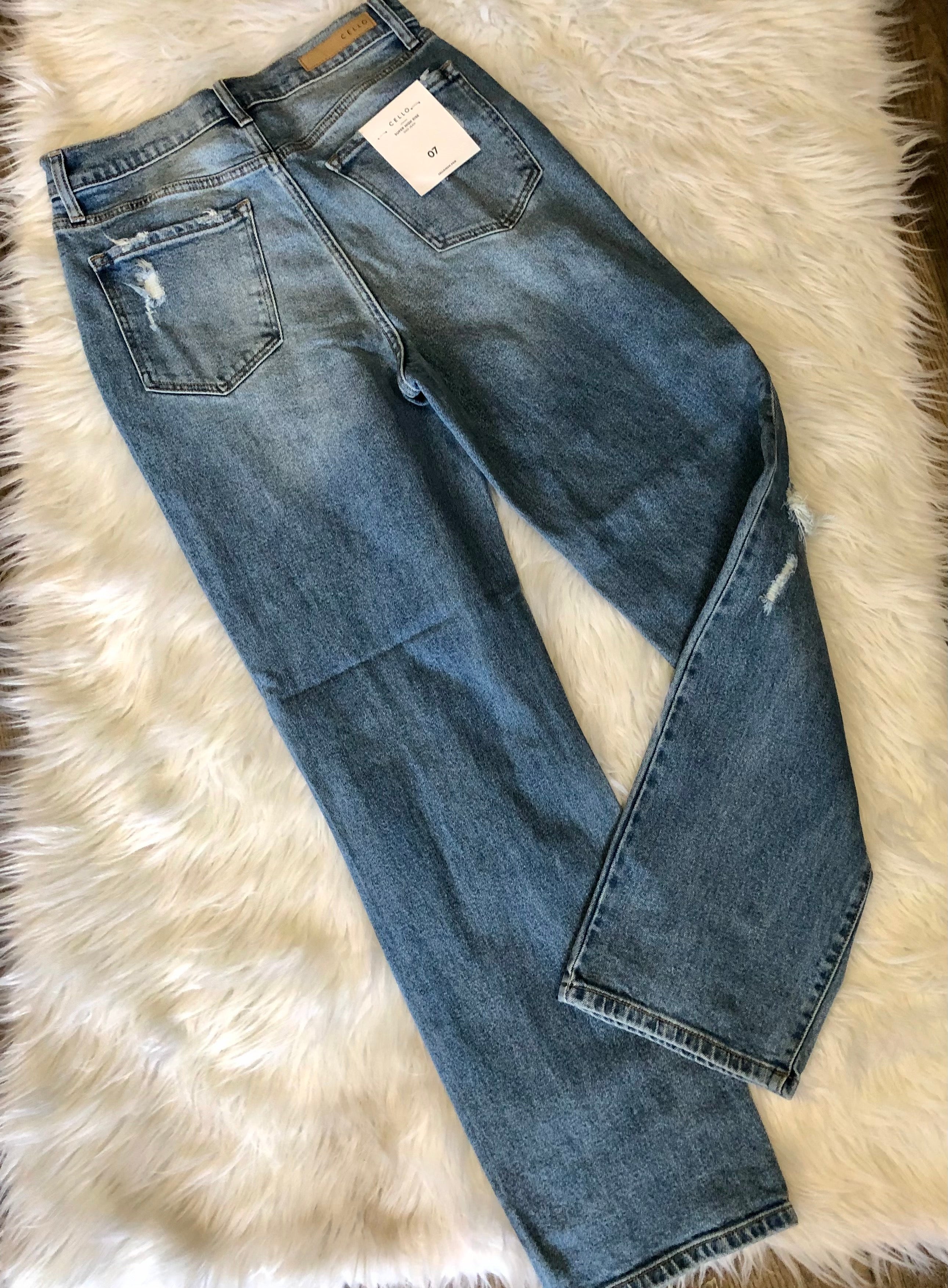 *SALE* Cello High Rise Ripped Dad Jeans