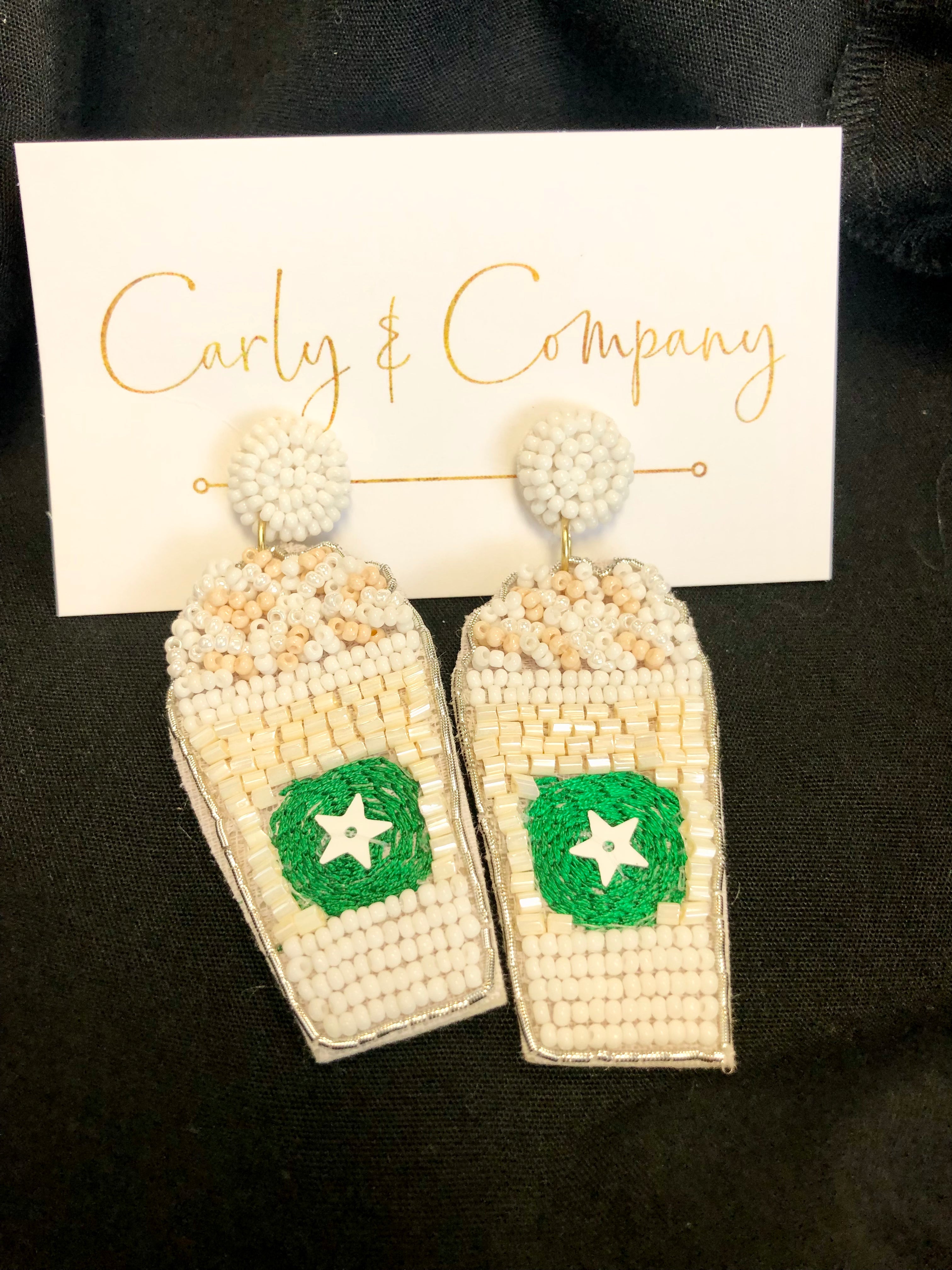 *Sale* Fall Coffee Beaded Earring - Starbucks