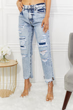 Load image into Gallery viewer, Kancan Kendra High Rise Distressed Straight Jeans