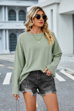 Load image into Gallery viewer, Round Neck Dropped Shoulder Sweater