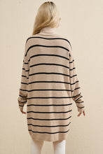 Load image into Gallery viewer, Striped Open Front Long Sleeve Cardigan