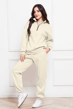 Load image into Gallery viewer, Half Zip Long Sleeve Sweatshirt and Pants Set