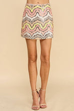 Load image into Gallery viewer, CS3708-Multi Color Sequin Skirt: Pink / S