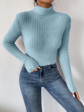 Load image into Gallery viewer, Ribbed Turtleneck Long Sleeve Sweater