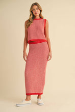 Load image into Gallery viewer, SWEATER SLEEVELESS TOP AND MAXI PENCIL SKIRT SET