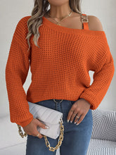 Load image into Gallery viewer, Asymmetrical Neck Long Sleeve Sweater