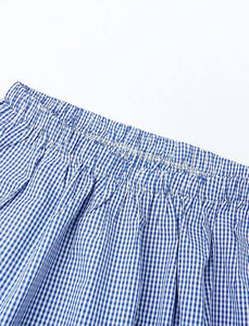 Gingham Sleeveless Top and Skirt Set