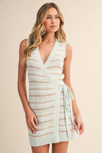 Load image into Gallery viewer, SLEEVELESS WRAPED SWEATER DRESS