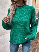 Load image into Gallery viewer, Roll Hem Drop Shoulder Sweater