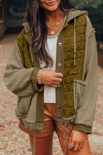 Load image into Gallery viewer, Drawstring Color Block Long Sleeve Jacket