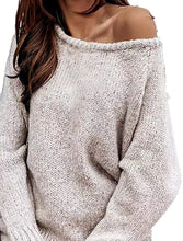 Load image into Gallery viewer, One Shoulder Long Sleeve Sweater