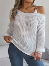 Load image into Gallery viewer, Asymmetrical Neck Long Sleeve Sweater