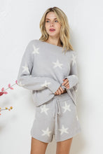 Load image into Gallery viewer, Soft Long Sleeve Star Print Top and Short Set