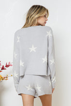 Load image into Gallery viewer, Soft Long Sleeve Star Print Top and Short Set