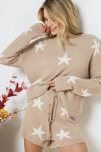 Load image into Gallery viewer, Soft Long Sleeve Star Print Top and Short Set