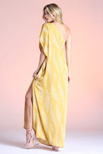 Load image into Gallery viewer, Wavy Texture Print One Shoulder Maxi