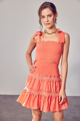 Smocked Tiered Dress
