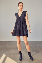 Load image into Gallery viewer, V-NECK EYELET DRESS