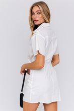 Load image into Gallery viewer, Half Sleeve Shirt Mini Dress