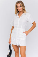 Load image into Gallery viewer, Half Sleeve Shirt Mini Dress