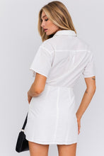 Load image into Gallery viewer, Half Sleeve Shirt Mini Dress