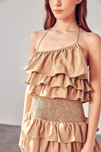 Load image into Gallery viewer, Smocked Waist Ruffle Romper