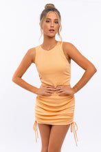 Load image into Gallery viewer, Ruched Sleeveless Bodycon Dress