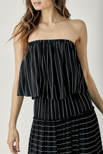 Load image into Gallery viewer, PIN STRIPE PRINT TUBE MAXI DRESS