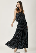 Load image into Gallery viewer, PIN STRIPE PRINT TUBE MAXI DRESS