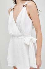 Load image into Gallery viewer, Trim Detail Side Tie Romper