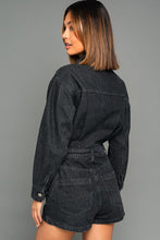 Load image into Gallery viewer, Long Sleeve Denim Romper