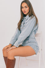 Load image into Gallery viewer, Long Sleeve Denim Romper