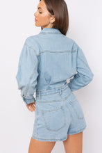 Load image into Gallery viewer, Long Sleeve Denim Romper