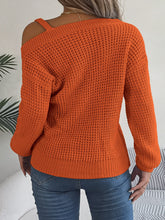 Load image into Gallery viewer, Asymmetrical Neck Long Sleeve Sweater