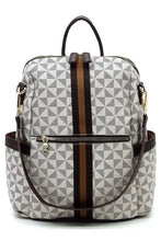 Load image into Gallery viewer, PM Monogram Striped Convertible Backpack