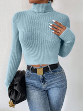 Load image into Gallery viewer, Ribbed Turtleneck Long Sleeve Sweater