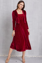 Load image into Gallery viewer, Sequin Long Sleeve Midi Dress