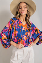 Load image into Gallery viewer, V-neck tie front blouse top