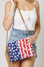 Load image into Gallery viewer, USA Flag Print Clutch Crossbody Bag