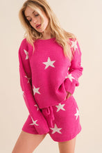 Load image into Gallery viewer, Soft Long Sleeve Star Print Top and Short Set