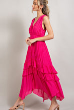 Load image into Gallery viewer, V-Neck Ruffle Maxi Dress