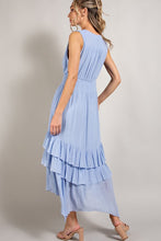 Load image into Gallery viewer, V-Neck Ruffle Maxi Dress