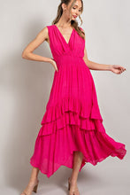 Load image into Gallery viewer, V-Neck Ruffle Maxi Dress