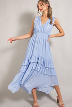 Load image into Gallery viewer, V-Neck Ruffle Maxi Dress