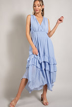 Load image into Gallery viewer, V-Neck Ruffle Maxi Dress